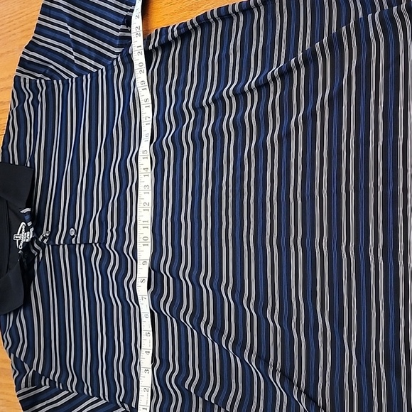 Champions Tour Golf Black and Blue Polo Shirt Classic Stripes - Picture 8 of 10
